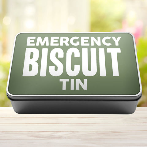 Buy sage-green Emergency Biscuit Tin Storage Rectangle Tin