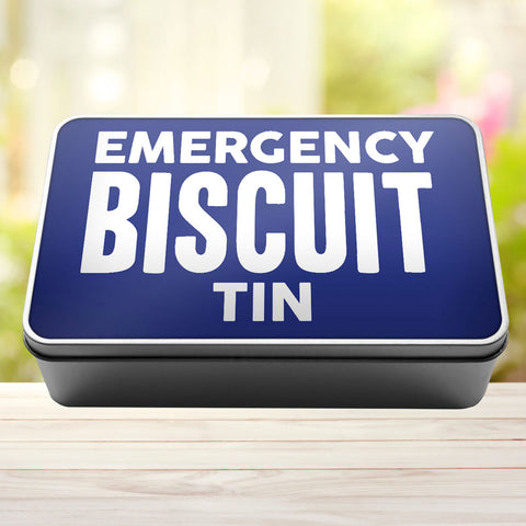 Buy royal-blue Emergency Biscuit Tin Storage Rectangle Tin