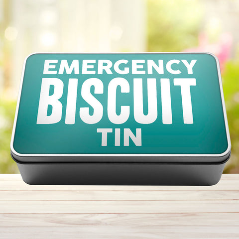 Buy turquoise Emergency Biscuit Tin Storage Rectangle Tin