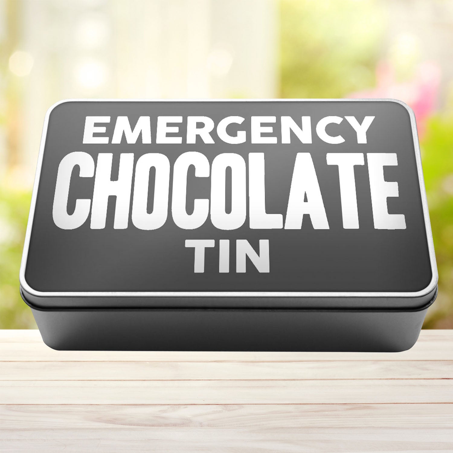 Emergency Chocolate Tin Storage Rectangle Tin