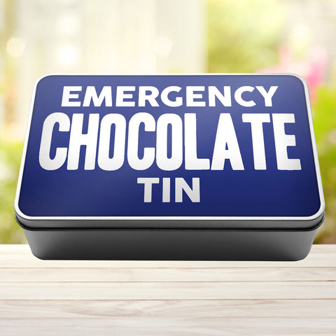 Buy royal-blue Emergency Chocolate Tin Storage Rectangle Tin