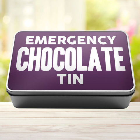 Buy purple Emergency Chocolate Tin Storage Rectangle Tin