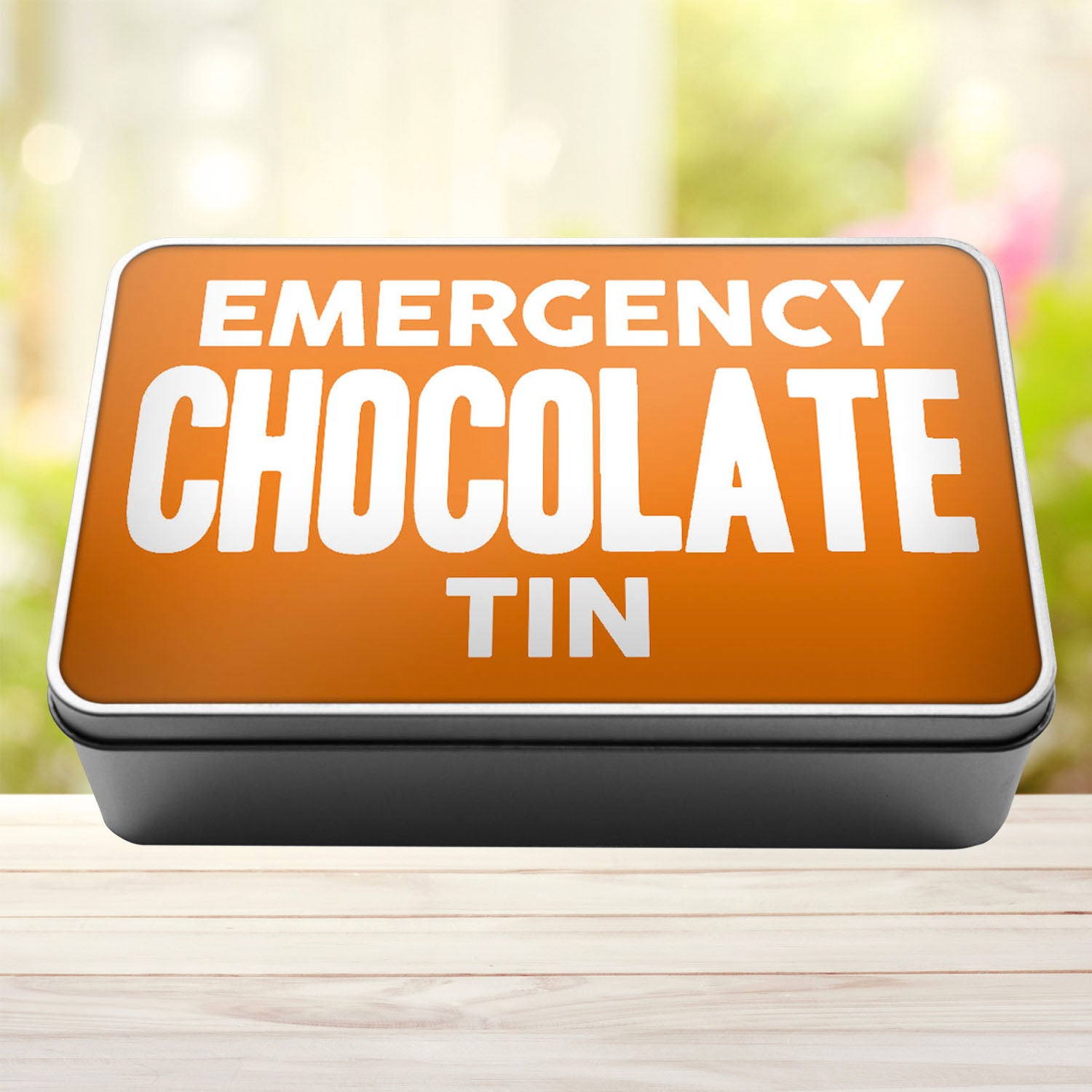 Emergency Chocolate Tin Storage Rectangle Tin