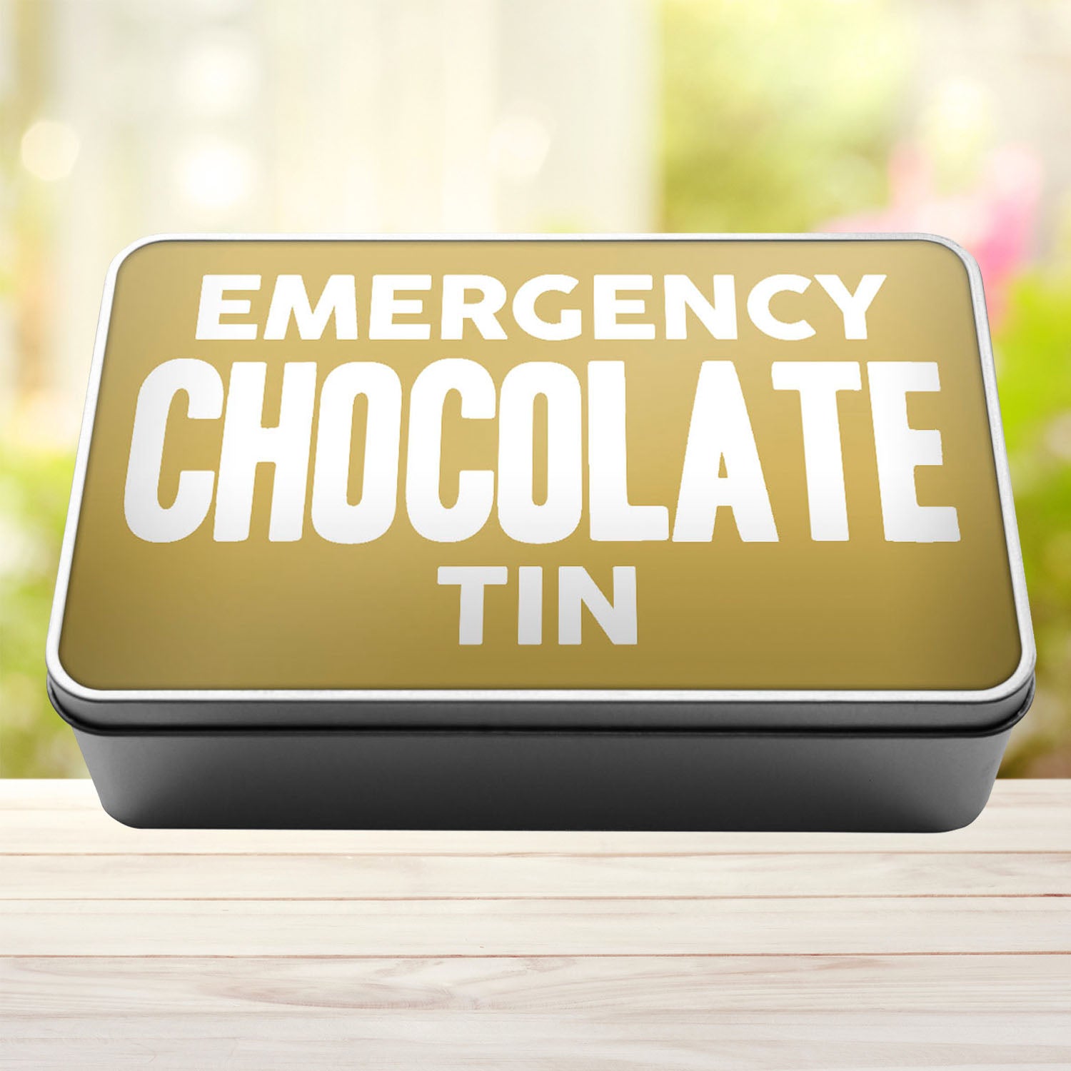 Emergency Chocolate Tin Storage Rectangle Tin