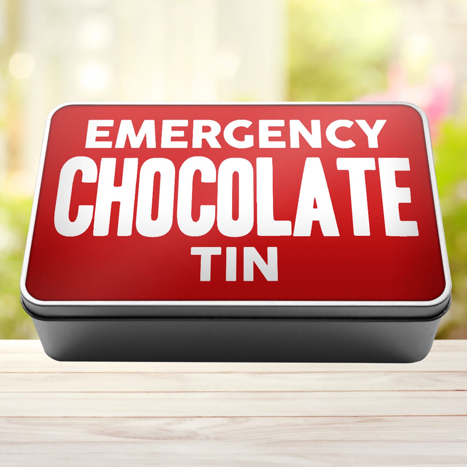 Emergency Chocolate Tin Storage Rectangle Tin