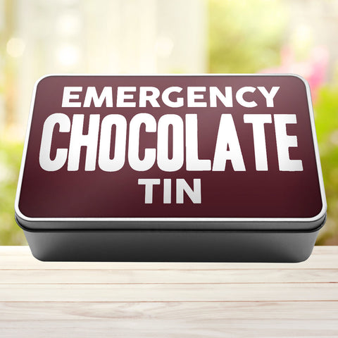 Buy burgundy Emergency Chocolate Tin Storage Rectangle Tin