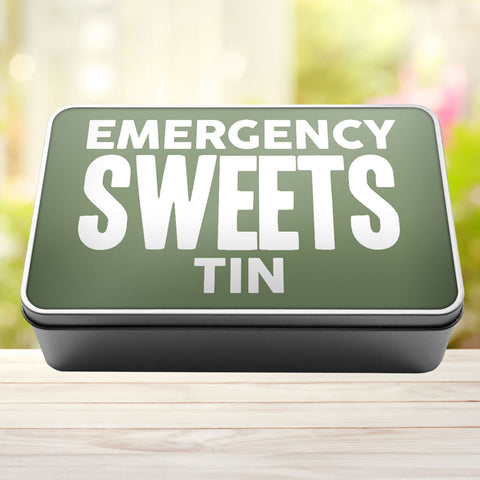 Buy sage-green Emergency Sweets Tin Storage Rectangle Tin