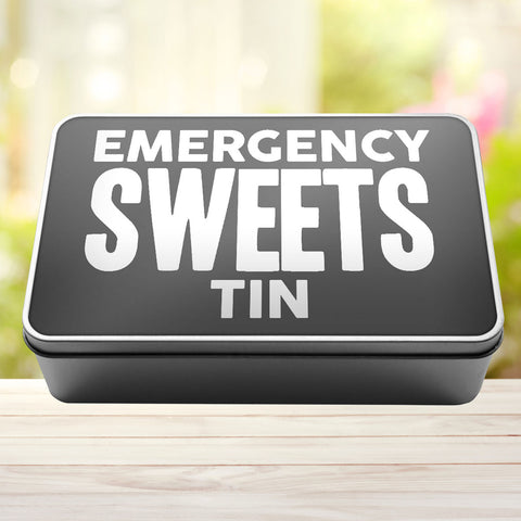 Buy grey Emergency Sweets Tin Storage Rectangle Tin