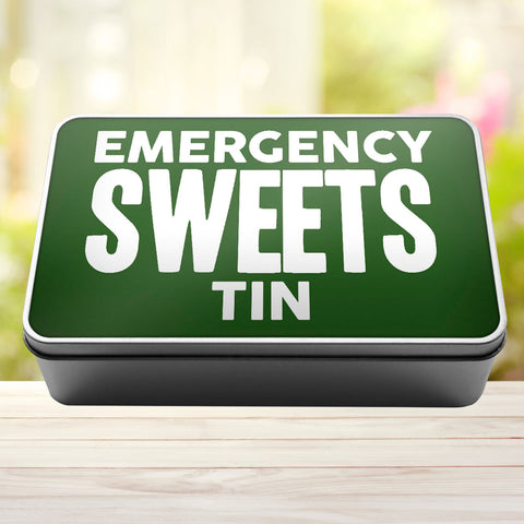 Buy green Emergency Sweets Tin Storage Rectangle Tin