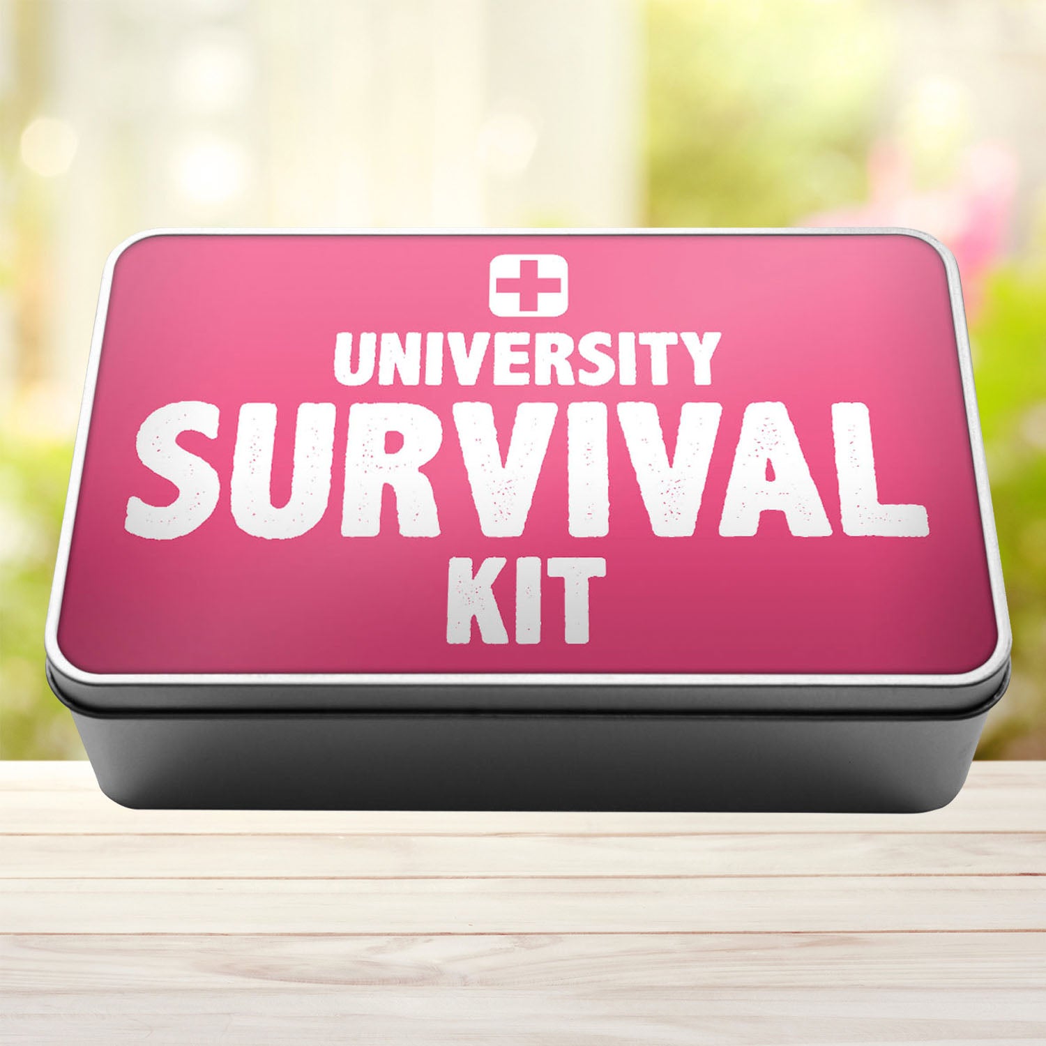 University Survival Kit Tin Storage Rectangle Tin