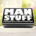 Man Stuff Pointless Bits And Pieces Stored Here Tin Storage Rectangle Tin - 3