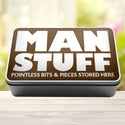 Man Stuff Pointless Bits And Pieces Stored Here Tin Storage Rectangle Tin - 4
