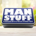 Man Stuff Pointless Bits And Pieces Stored Here Tin Storage Rectangle Tin - 2