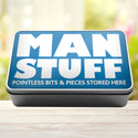 Man Stuff Pointless Bits And Pieces Stored Here Tin Storage Rectangle Tin - 13