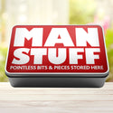 Man Stuff Pointless Bits And Pieces Stored Here Tin Storage Rectangle Tin - 11