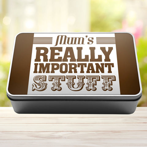 Buy brown Mum&#39;s Really Important Stuff Tin Storage Rectangle Tin