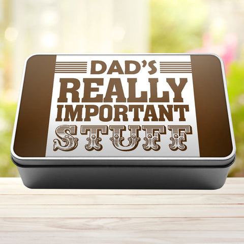 Buy brown Dad&#39;s Really Important Stuff Tin Storage Rectangle Tin