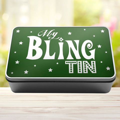 Buy green My Bling Tin Storage Rectangle Tin