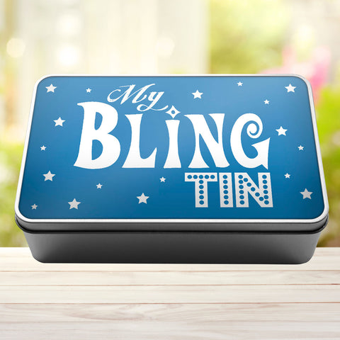 Buy sky-blue My Bling Tin Storage Rectangle Tin