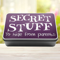 Secret Stuff To Hide From Parents Tin Storage Rectangle Tin - 9