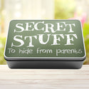 Secret Stuff To Hide From Parents Tin Storage Rectangle Tin - 12