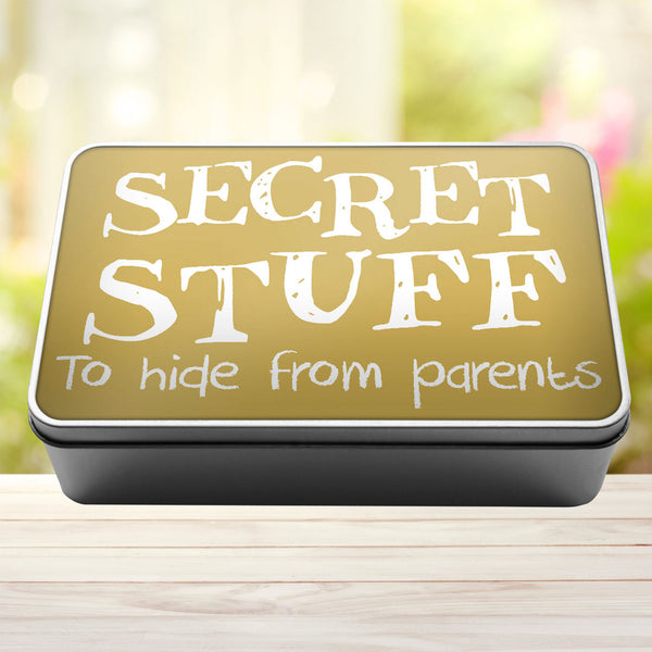 Secret Stuff To Hide From Parents Tin Storage Rectangle Tin - 5
