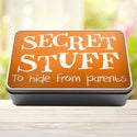 Secret Stuff To Hide From Parents Tin Storage Rectangle Tin - 7
