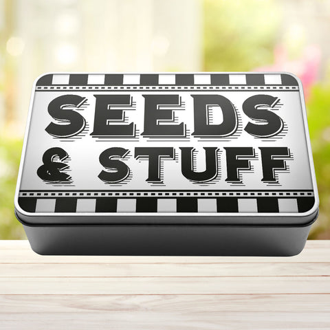 Buy black Seeds And Stuff Tin Storage Rectangle Tin