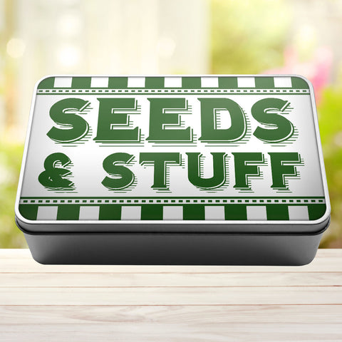 Seeds And Stuff Tin Storage Rectangle Tin