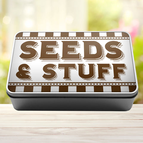 Buy brown Seeds And Stuff Tin Storage Rectangle Tin