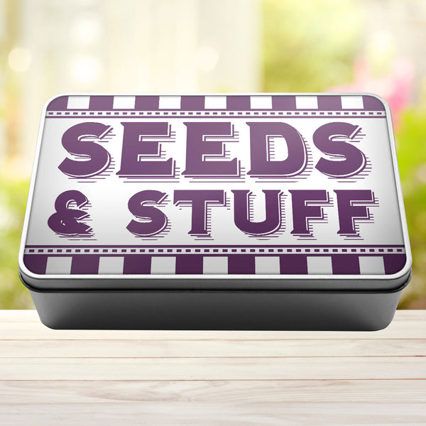 Seeds And Stuff Tin Storage Rectangle Tin - 9