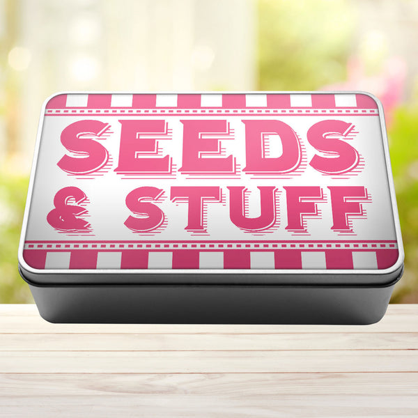 Seeds And Stuff Tin Storage Rectangle Tin - 8