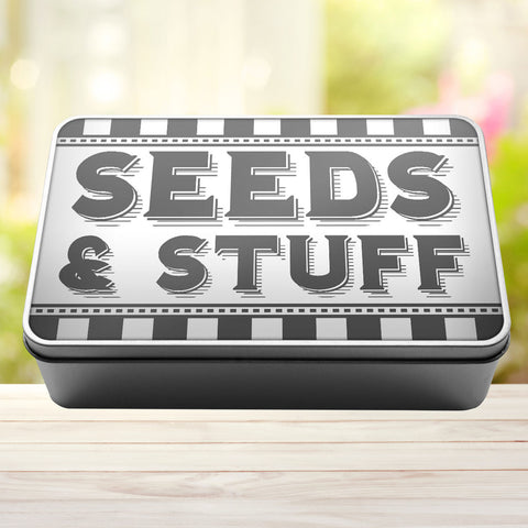 Buy grey Seeds And Stuff Tin Storage Rectangle Tin