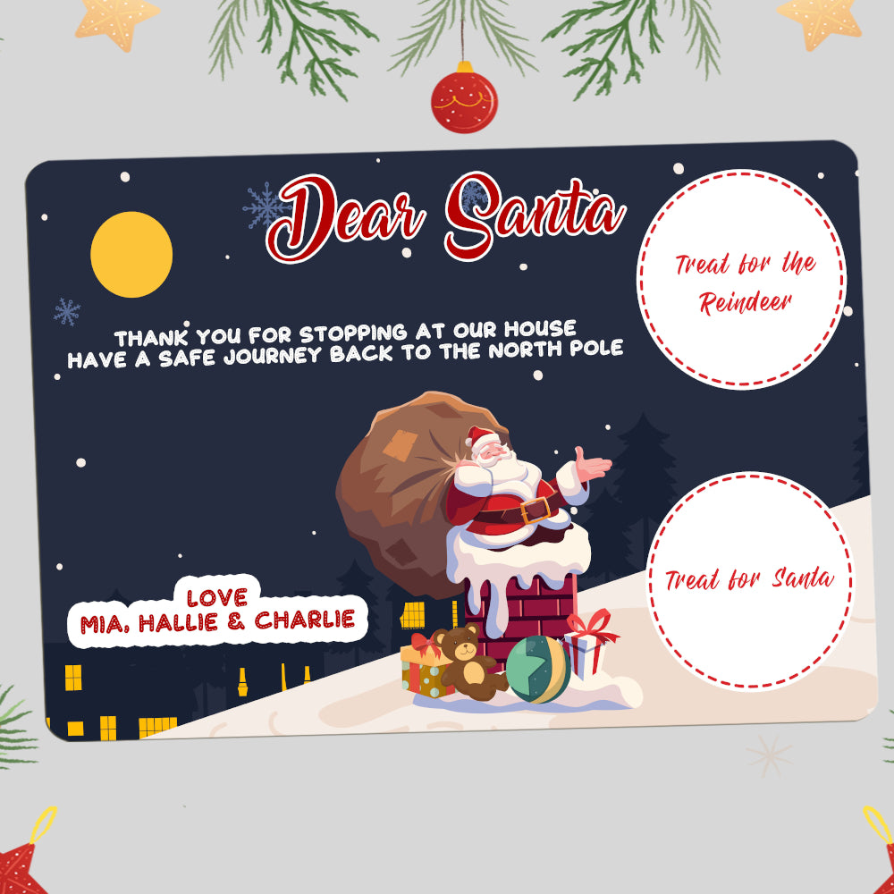Christmas Place Mat For Santa And Rudolph Treats Design - Perham Prints