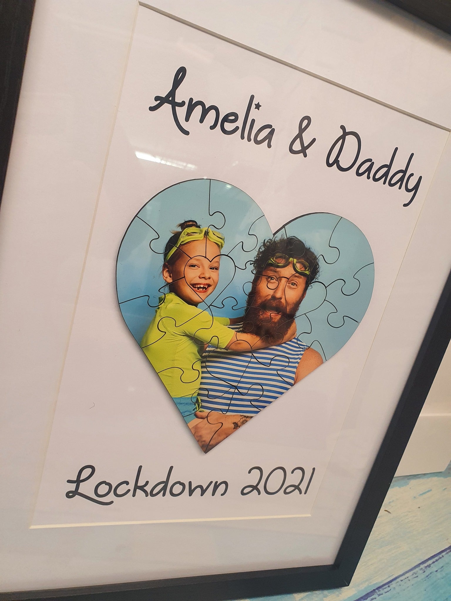 Personalised Framed Photo Jigsaw Deep Frame Design Ready To Hang - Perham Prints