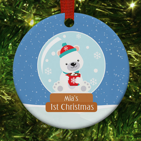 Personalised First Christmas Snowman Christmas Decoration