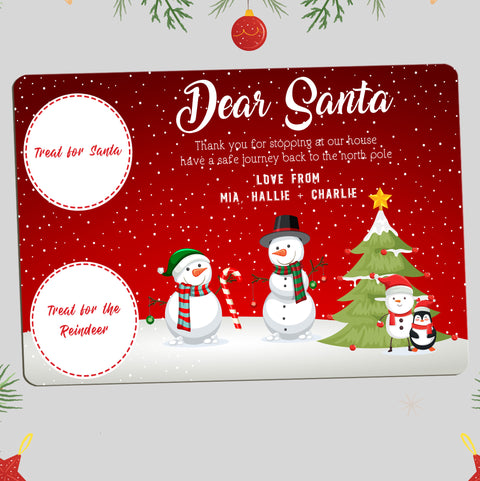 Christmas Place Mat For Santa And Rudolph Treats Design