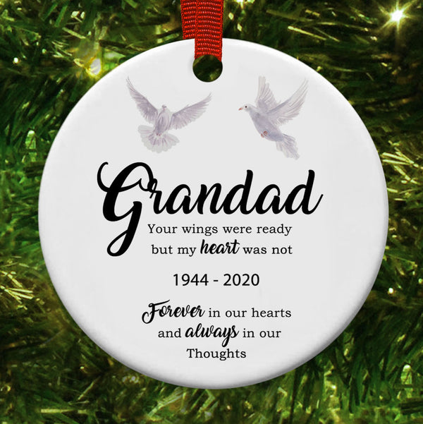 Personalised Your Wings Were Ready But My Heart Was Not Is Near Christmas Decoration - 1