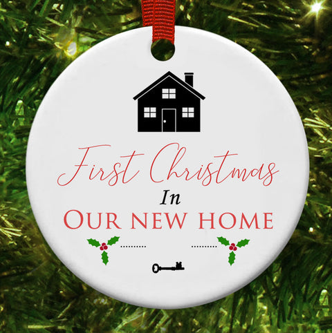 Personalised First Christmas In Our New Home Christmas Decoration