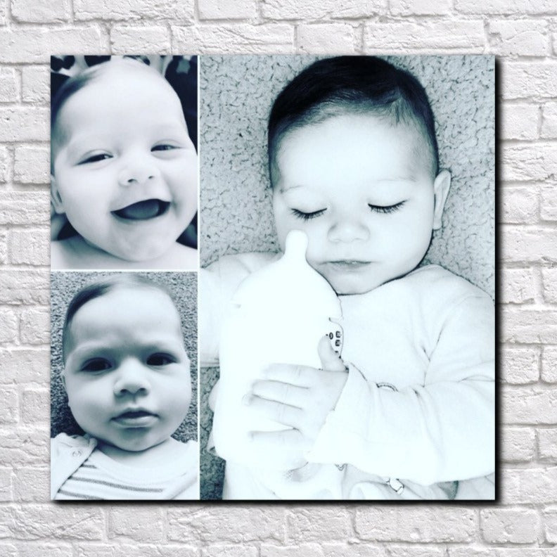 Three photo collage canvas