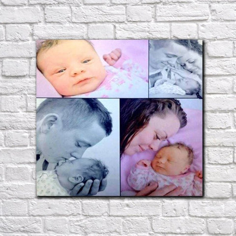 Personalised Four Photo Collage Canvas - 0