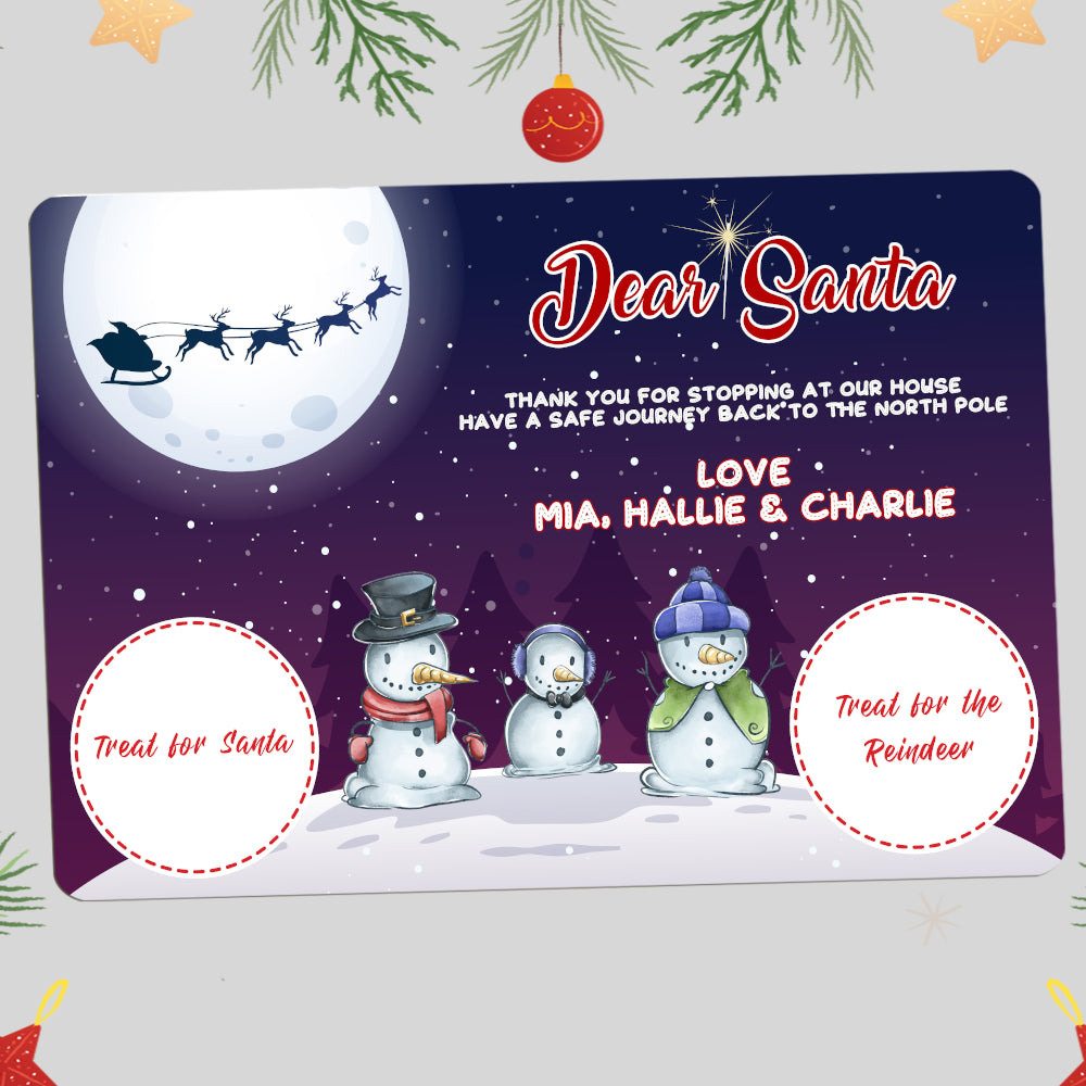 Christmas Place Mat For Santa And Rudolph Treats Design - Perham Prints