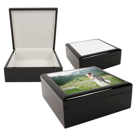 Personalised Picture Photo Jewellery Box with text
