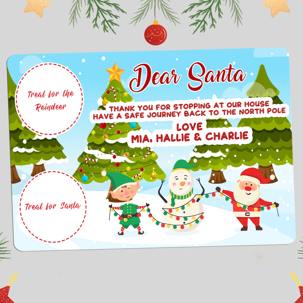 Christmas Place Mat For Santa And Rudolph Treats Design