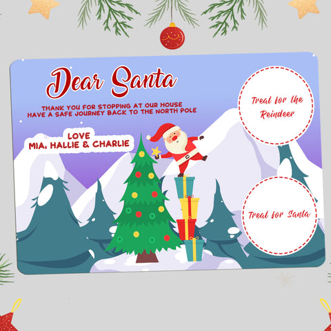Christmas Place Mat For Santa And Rudolph Treats Design