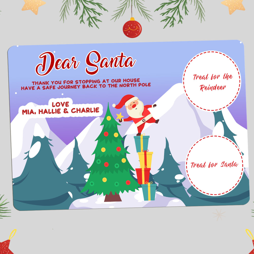 Christmas Place Mat For Santa And Rudolph Treats Design - Perham Prints