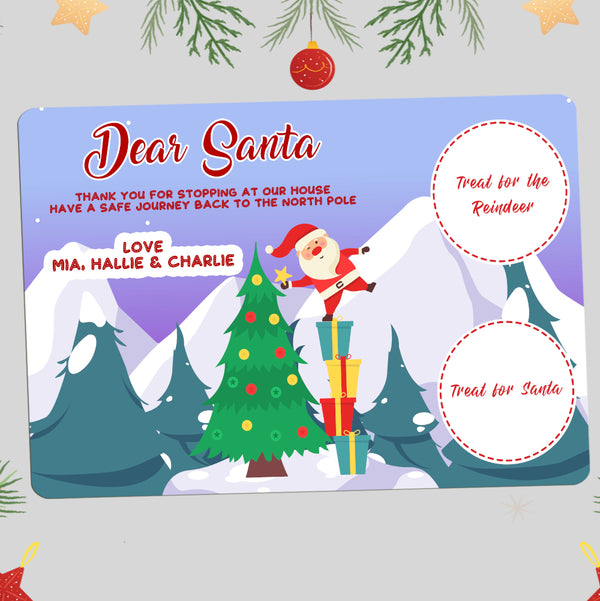 Christmas Place Mat For Santa And Rudolph Treats Design - 1