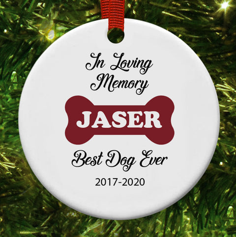 Personalised In Loving Memory Of Pet Christmas Decoration