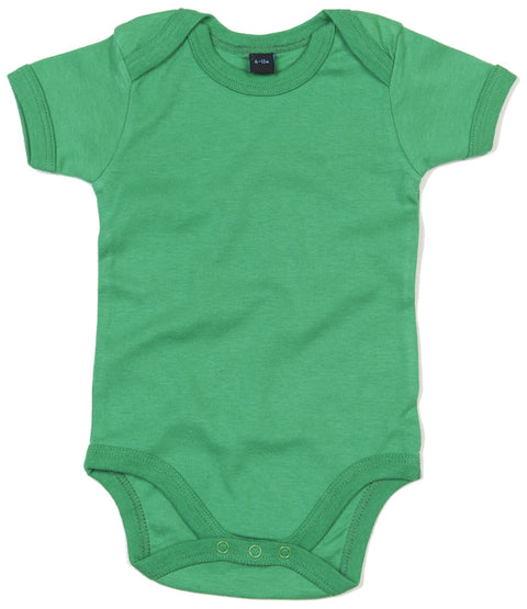 Fully Personalised Kelly Green UNISEX Baby Vest