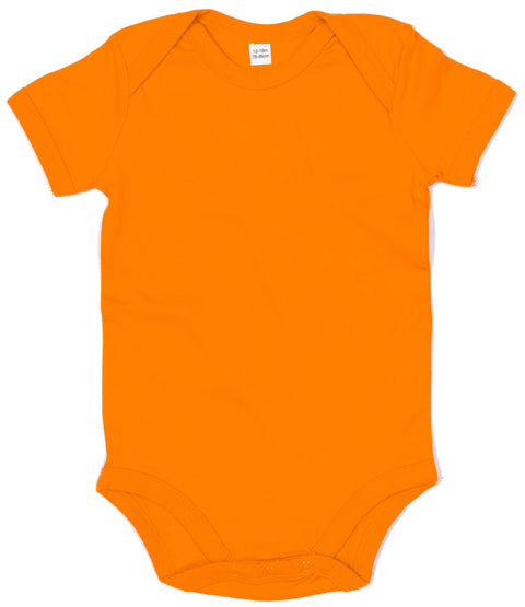 Fully Personalised Orange UNISEX Baby Vest